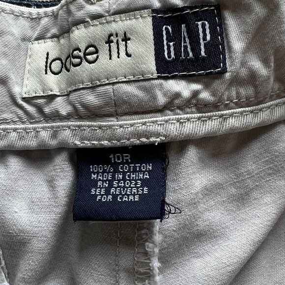 VINTAGE GAP LOOSE FIT CLASSIC PREPPY CASUAL EVERYDAY WEAR CHINO SHORTS SIZE 10R - Picture 5 of 5